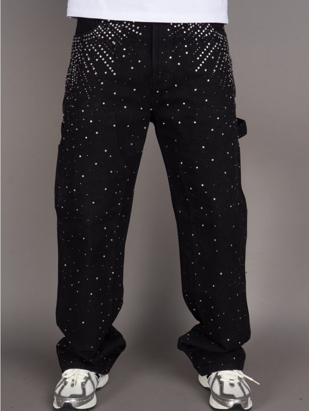 PLTX  Black Studded Jeans with Rhinestones Size 30